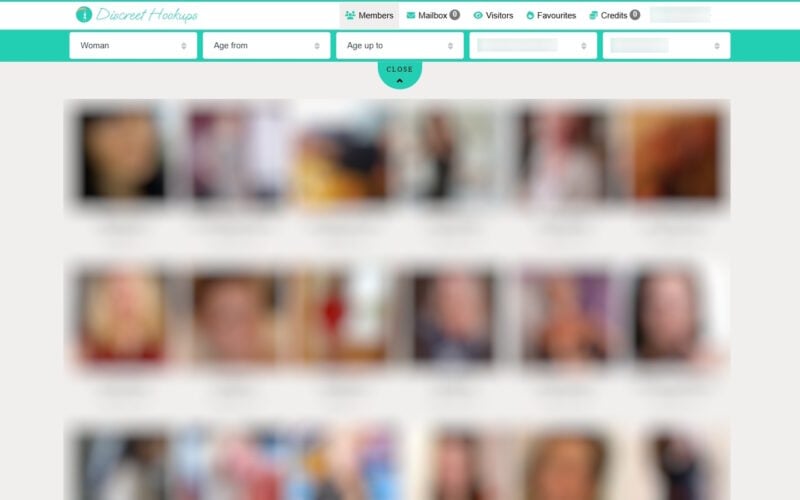 Review DiscreetHookups.co.uk member area
