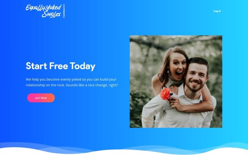 Review EquallyYokedSingles.com landing page