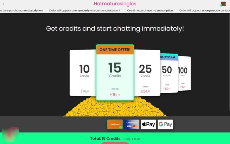 Review HotMatureSingles.com costs
