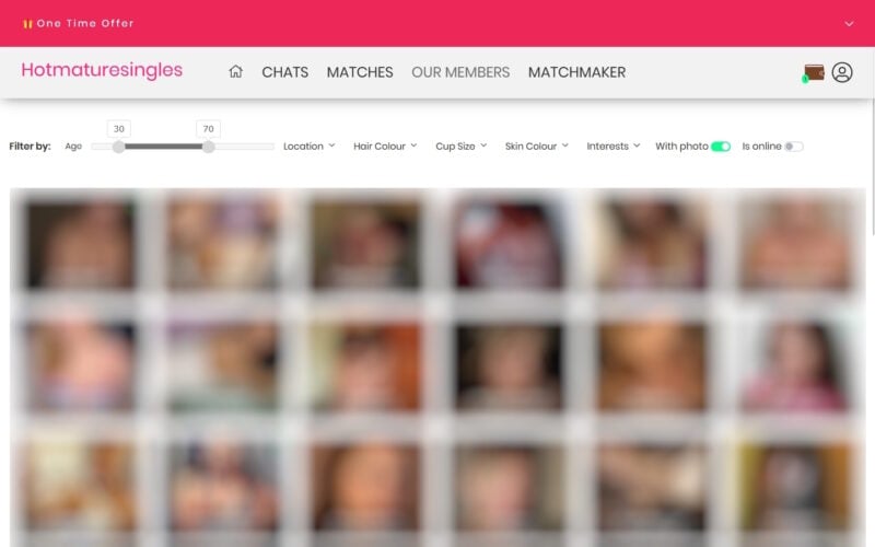 Review HotMatureSingles.com member area