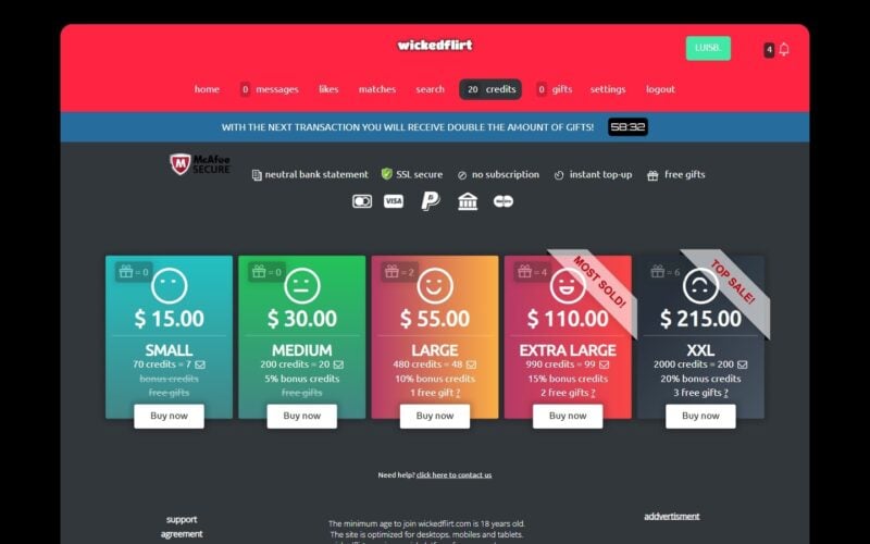 Review WickedFlirt.com costs