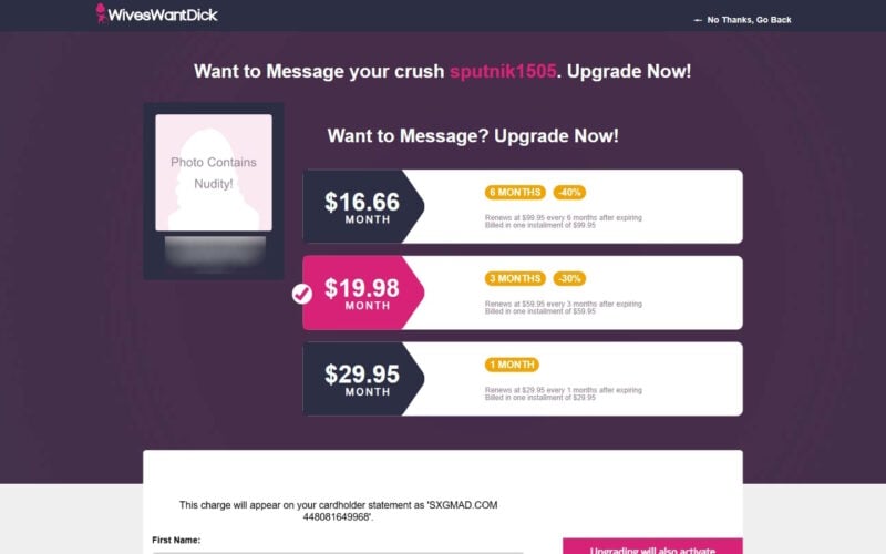 Review WivesWantDick.com costs