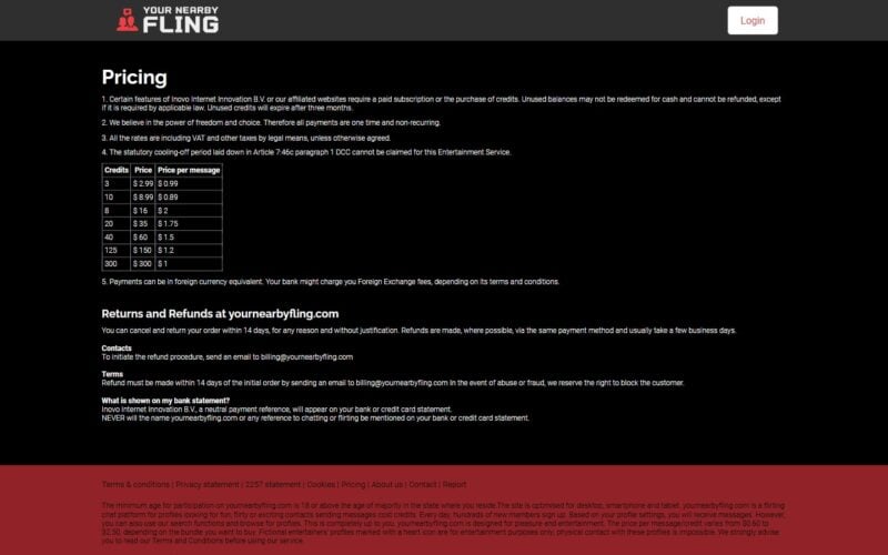 Review YourNearbyFling.com costs