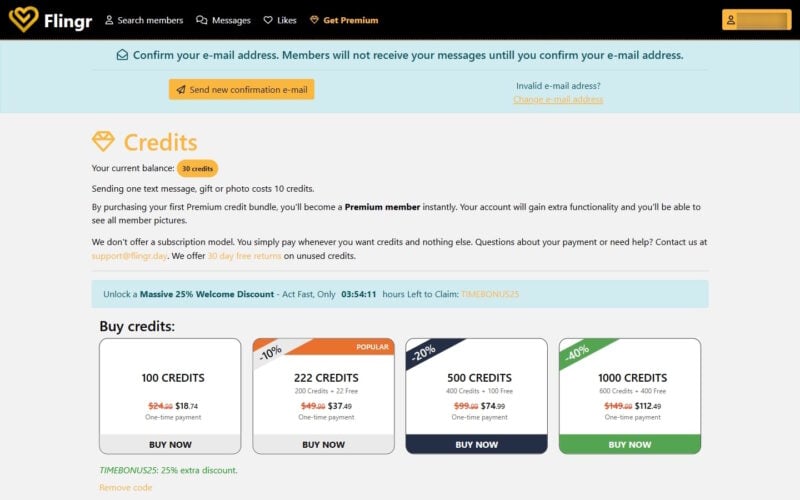 Review Flingr.eu costs