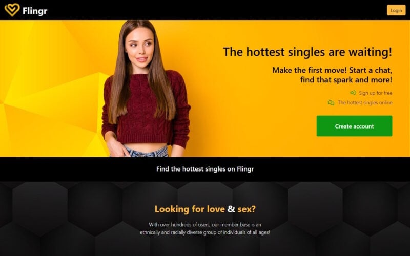 Review Flingr.eu landing page