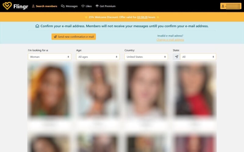 Review Flingr.eu member area