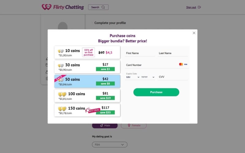 Review FlirtyChatting.com costs