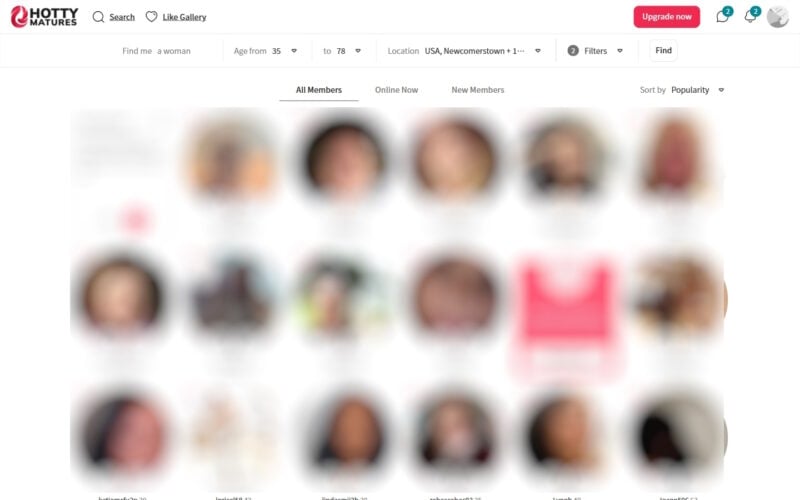 Review HottyMatures.com member area