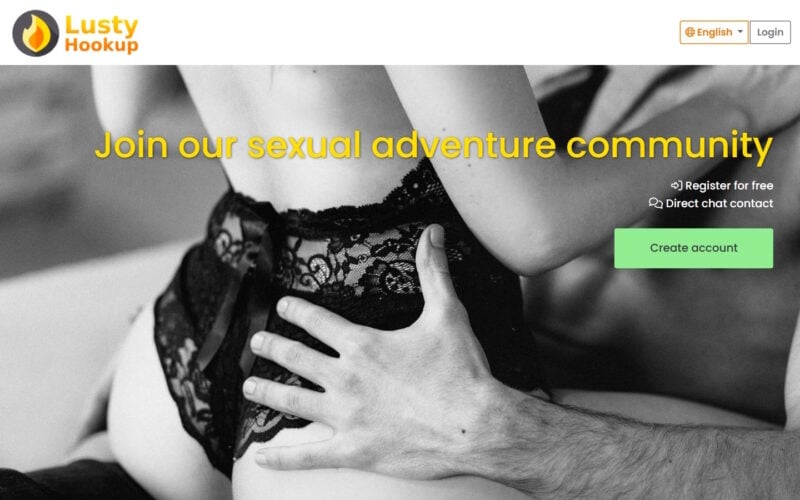 Review LustyHookup.com landing page