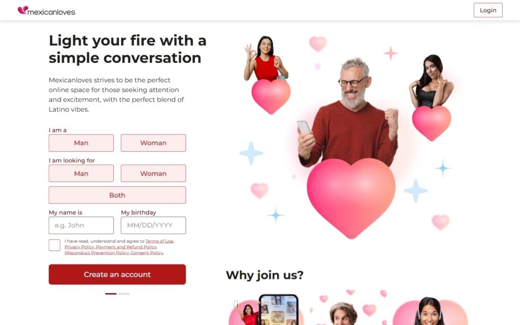 Review MexicanLoves.com landing page