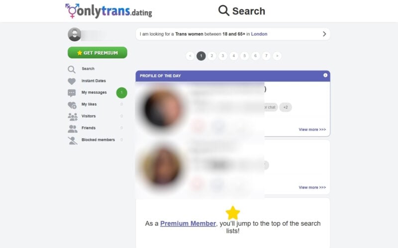 Review OnlyTrans.dating member area