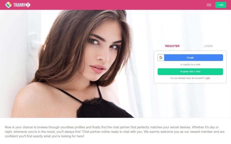Review Tranny1.com landing page