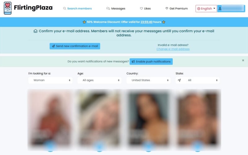 Revieww FlirtingPlaza.com member area