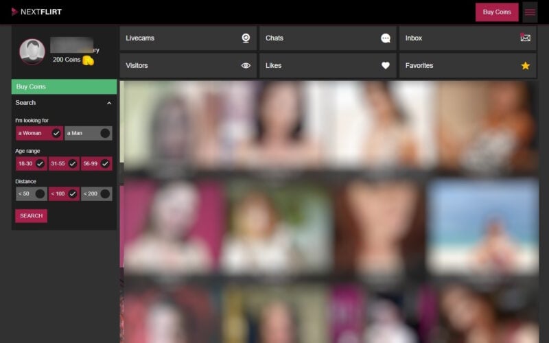 Review NextFlirt.com member area