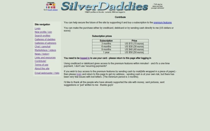 Review SilverDaddies.com costs