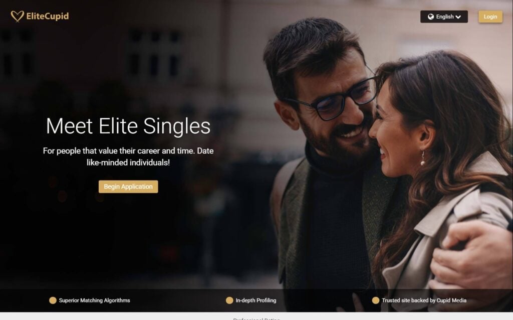 Review EliteCupid.com landing page