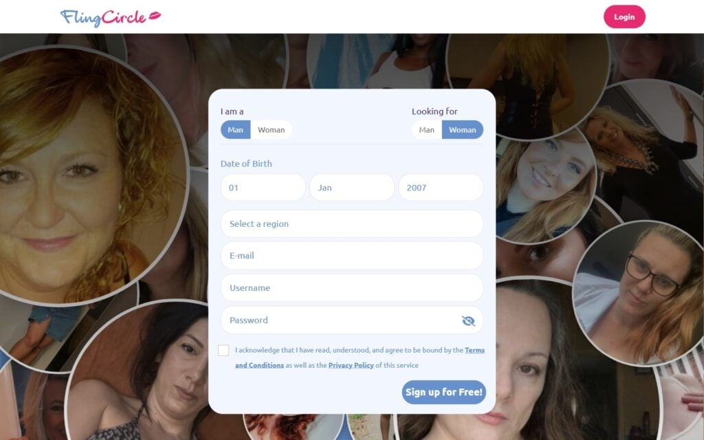 Review FlingCircle.com landing page