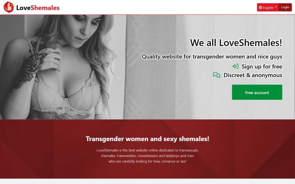 Review LoveShemales.online landing page