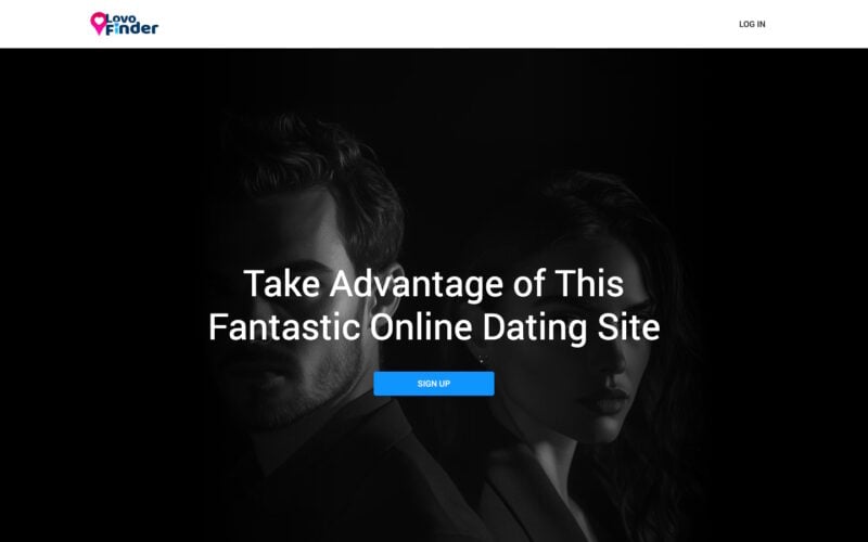 Review LovoFinder.com landing page