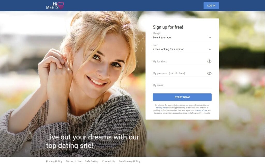Review HiMeets.com landing page