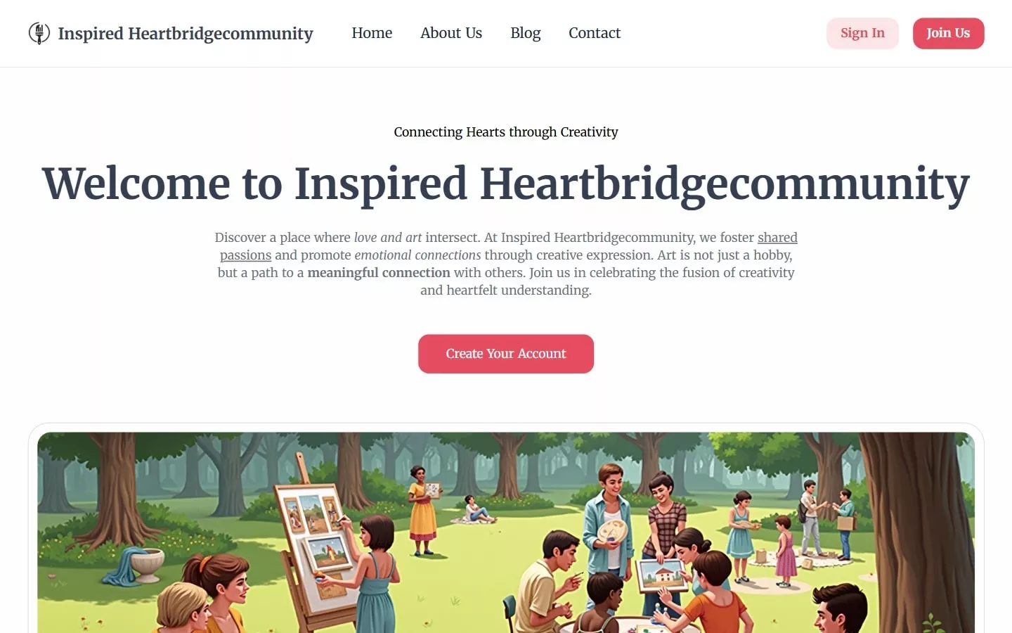 Review HeartBridgeCommunity.com landing page