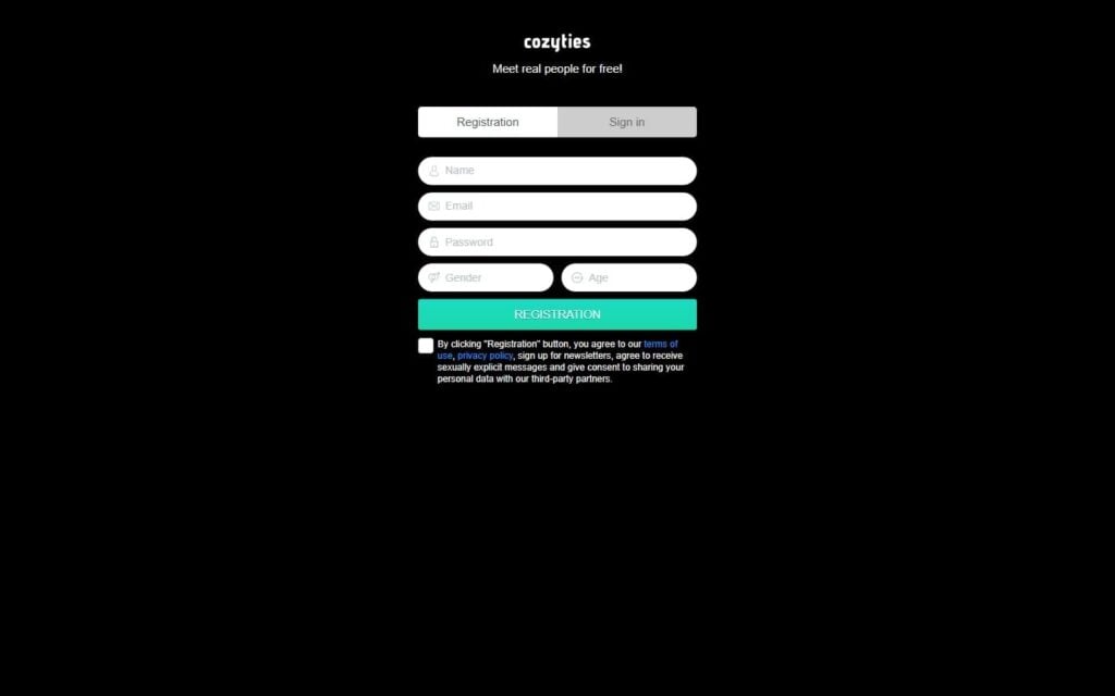 Review CozyTies.com landing page