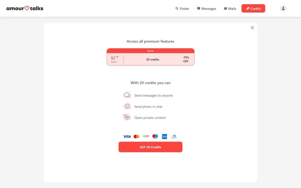 AmourTalks.com - Costs