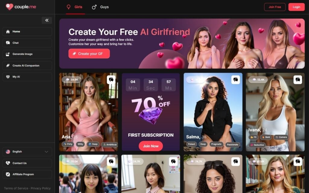 Review Couple.me landing page