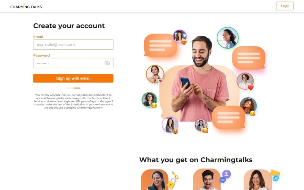 CharmingTalks.com registration