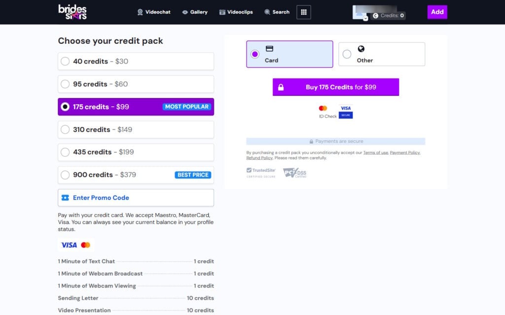 Review BridesStars.com costs