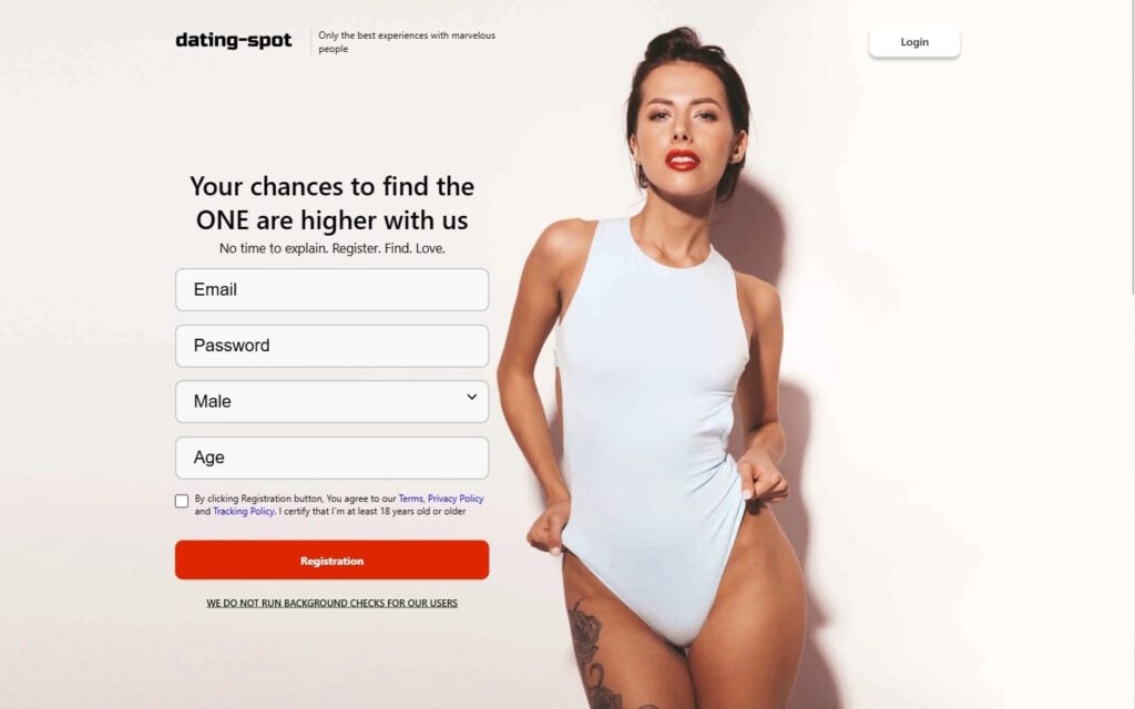 Review Dating-Spot.com landing page
