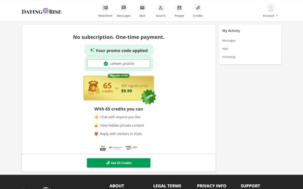 Review DatingRise.com costs