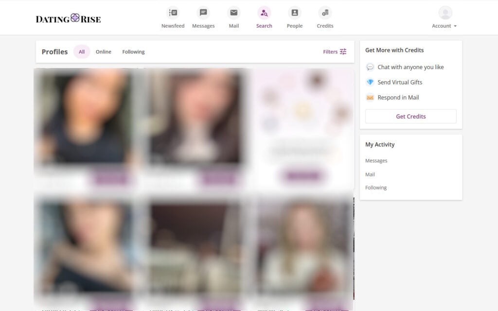 Review DatingRise.com member area