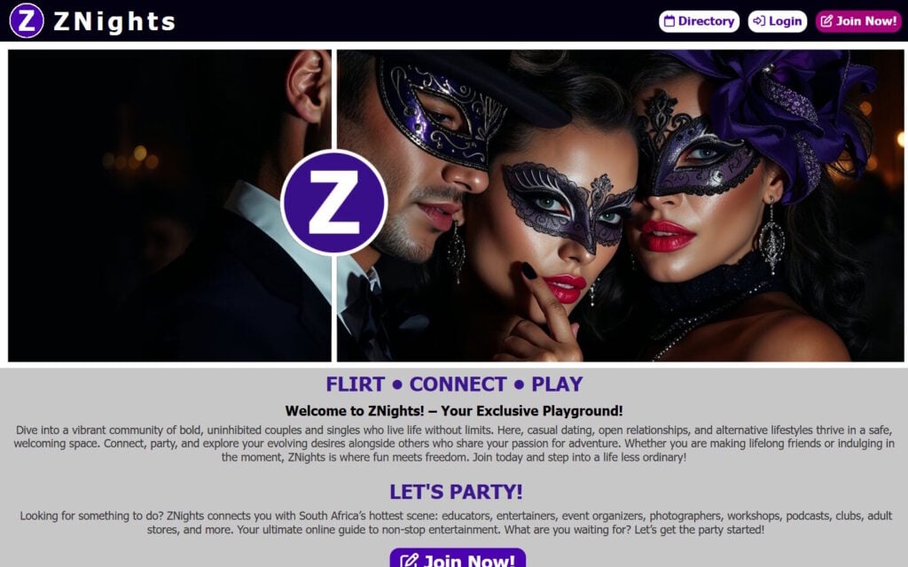 Review ZNights.com landing page