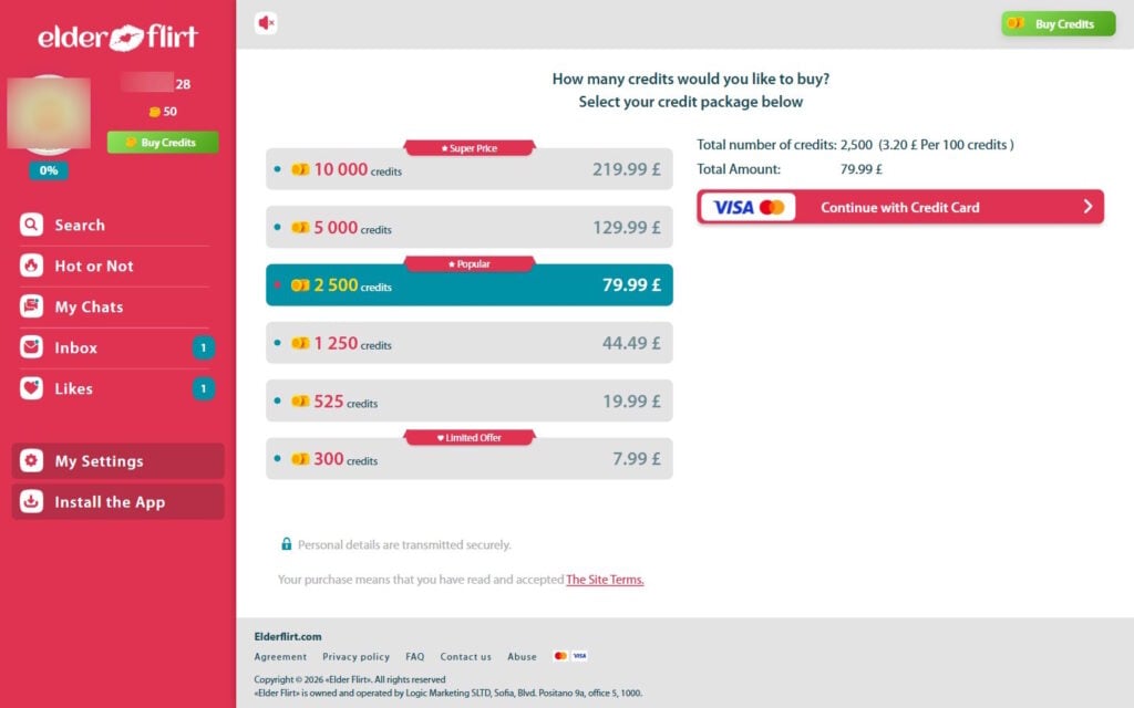 Review ElderFlirt.com costs