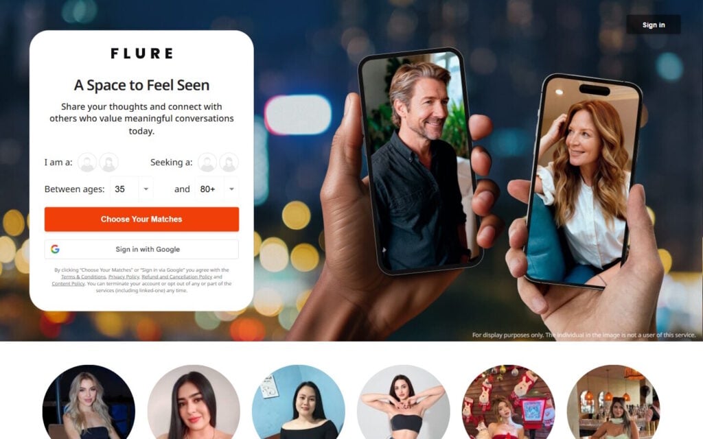Review Flure.com landing page