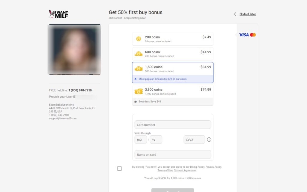 Review IWantMilf.com costs