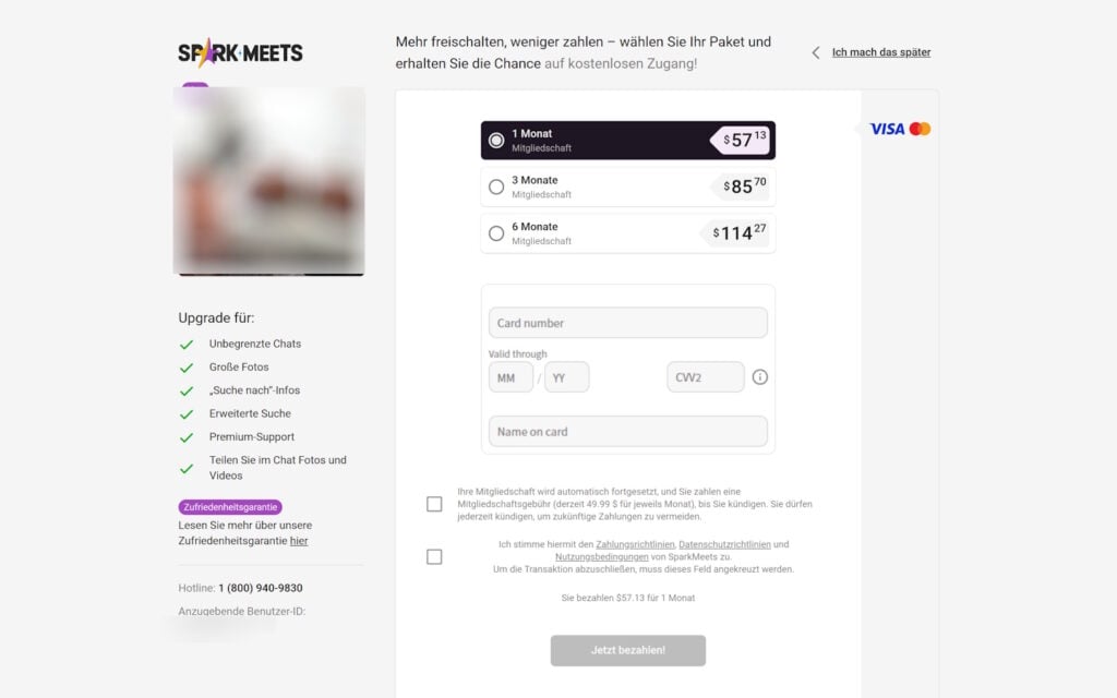 SparkMeets.com Kosten