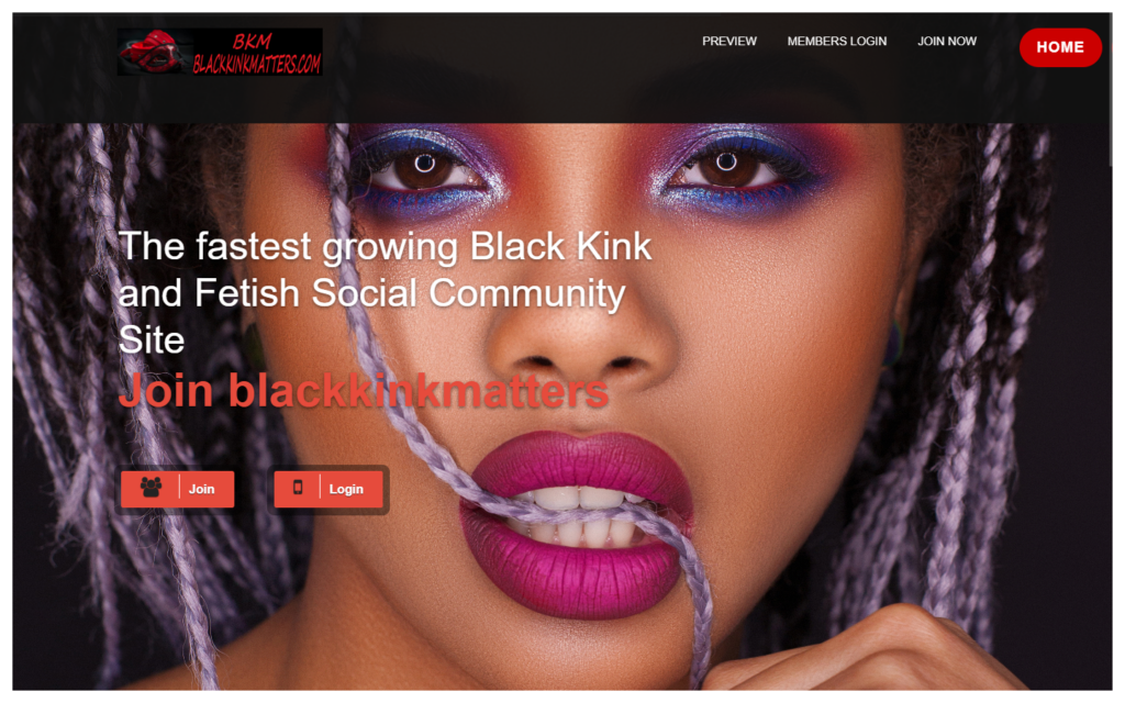 Review BlackKinkMatters.com landing page