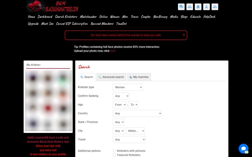Review BlackKinkMatters.com member area