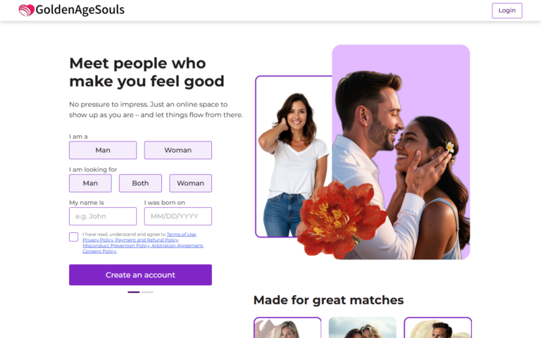 Review GoldenAgeSouls.com landing page