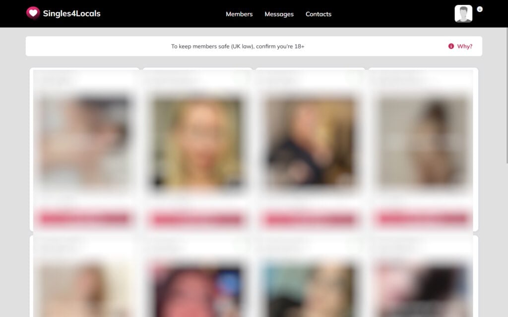 Review Singles4Locals.com member area