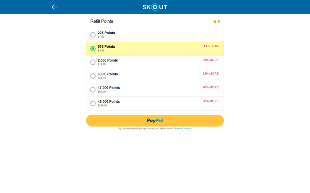 Review Skout.com costs