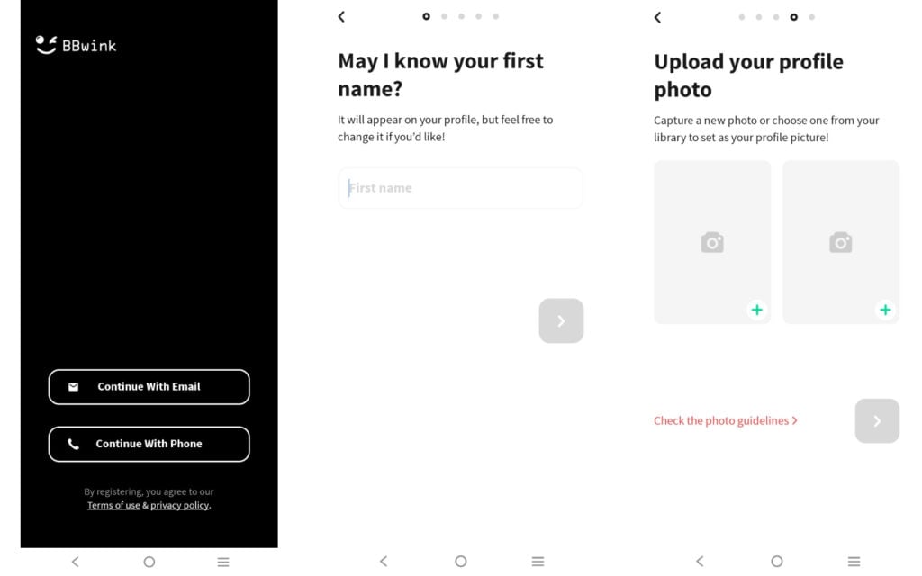 Review BBWinkDating.com app registration