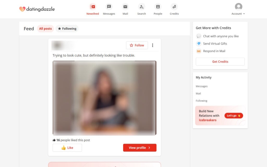 Review DatingDazzle.com member area