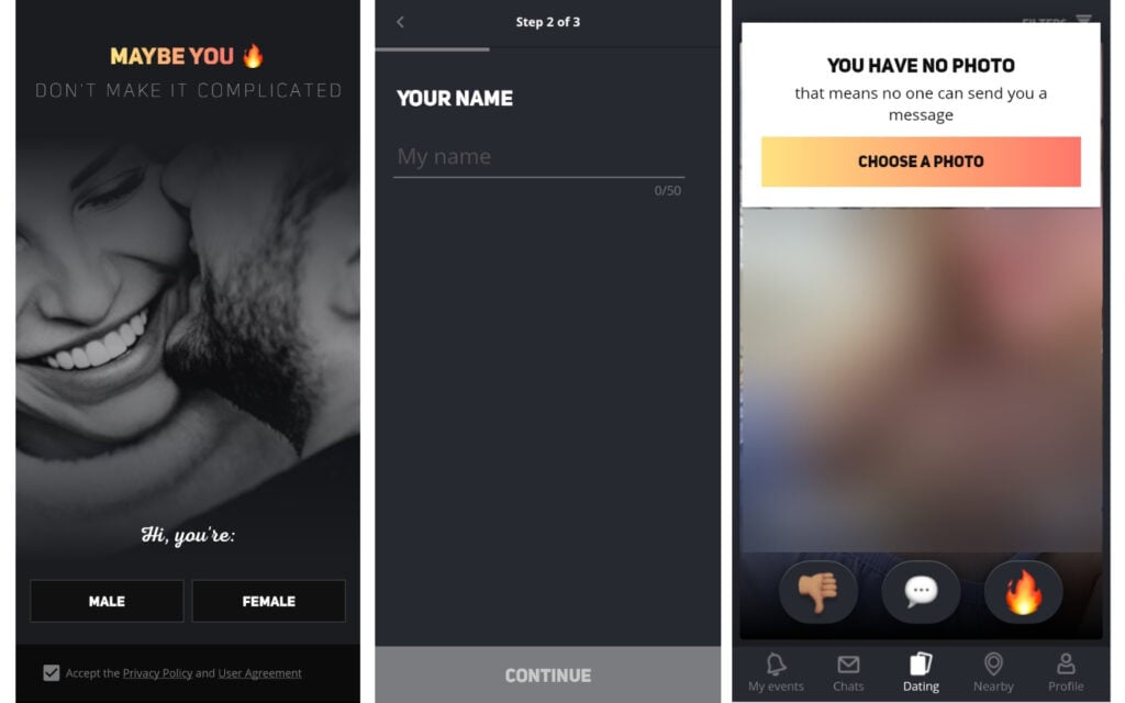 Review MaybeYou.app app registration