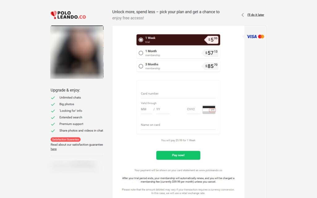 Review Pololeando.co costs