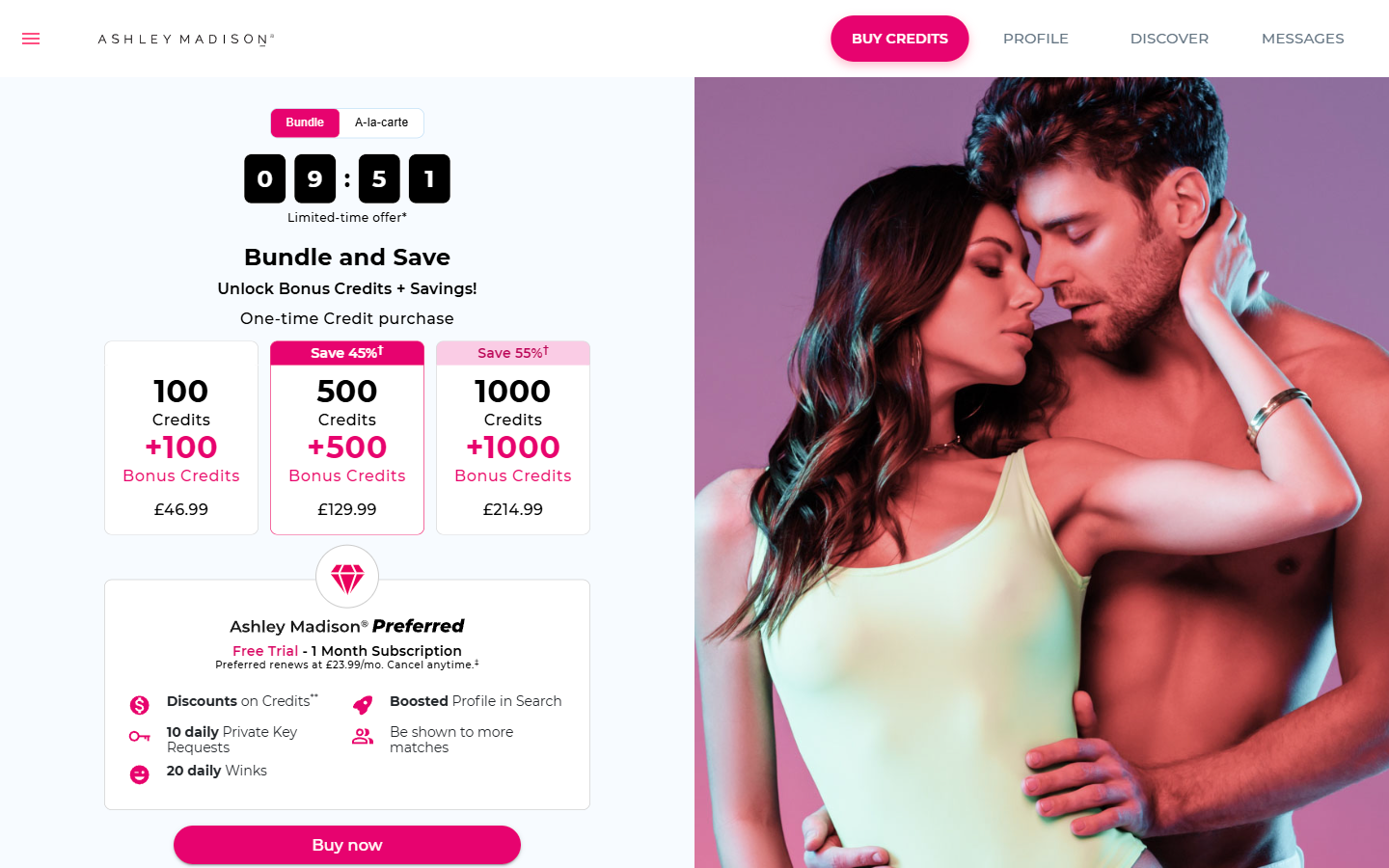 Review AshleyMadison.com costs
