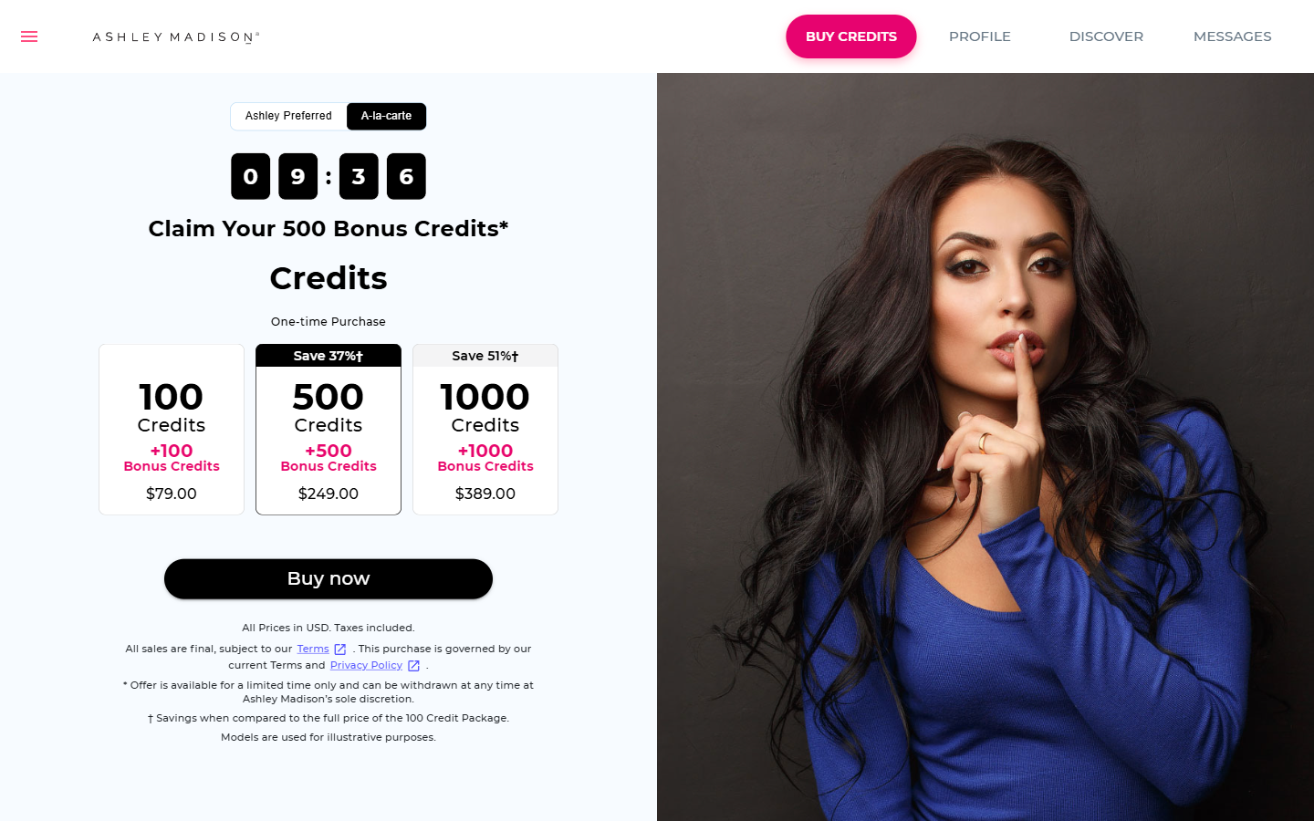 Review AshleyMadison.com costs