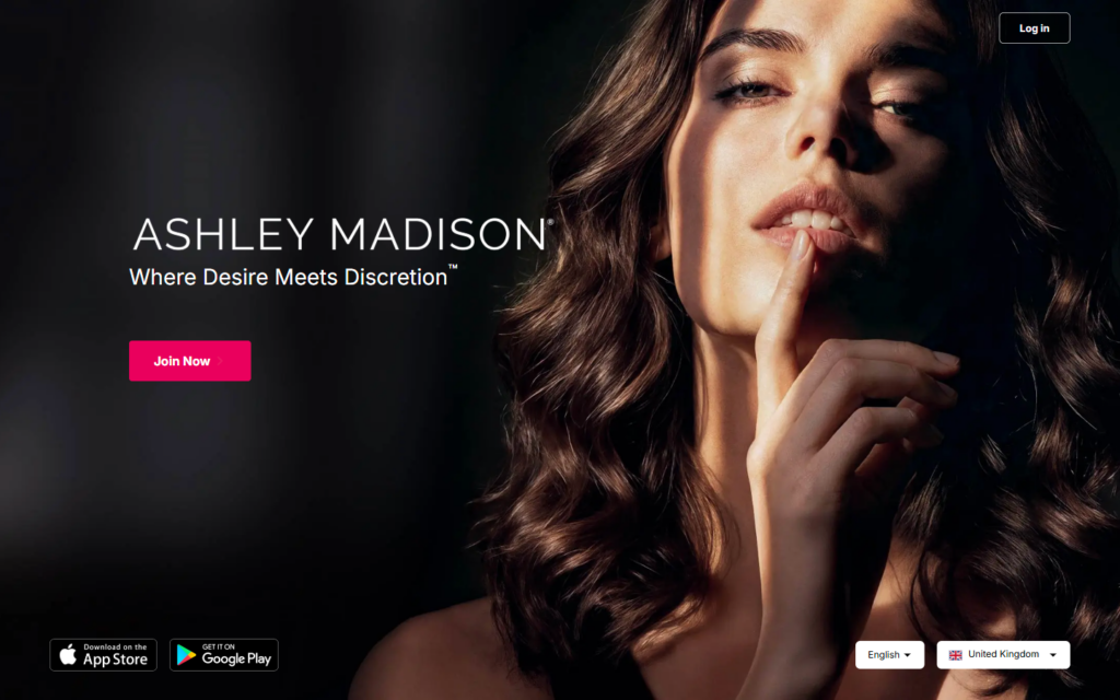 Review AshleyMadison.com landing page